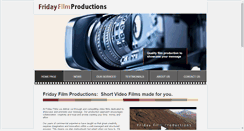 Desktop Screenshot of fridayfilmproductions.co.uk